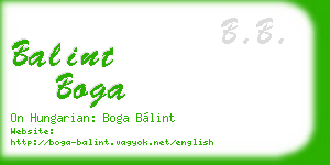 balint boga business card